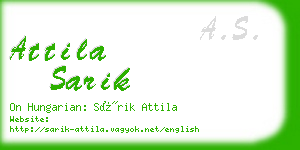 attila sarik business card